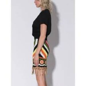 Walter Baker Women's Alaina Crochet Fringe Skirt NWT 198 Sz S Rain